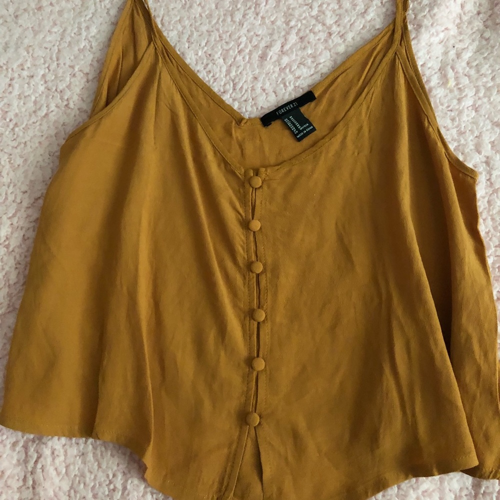 mustard yellow tank top, never worn